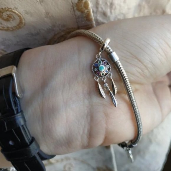Dream Catcher Charm for Bracelets Sterling - Picture 3 of 3